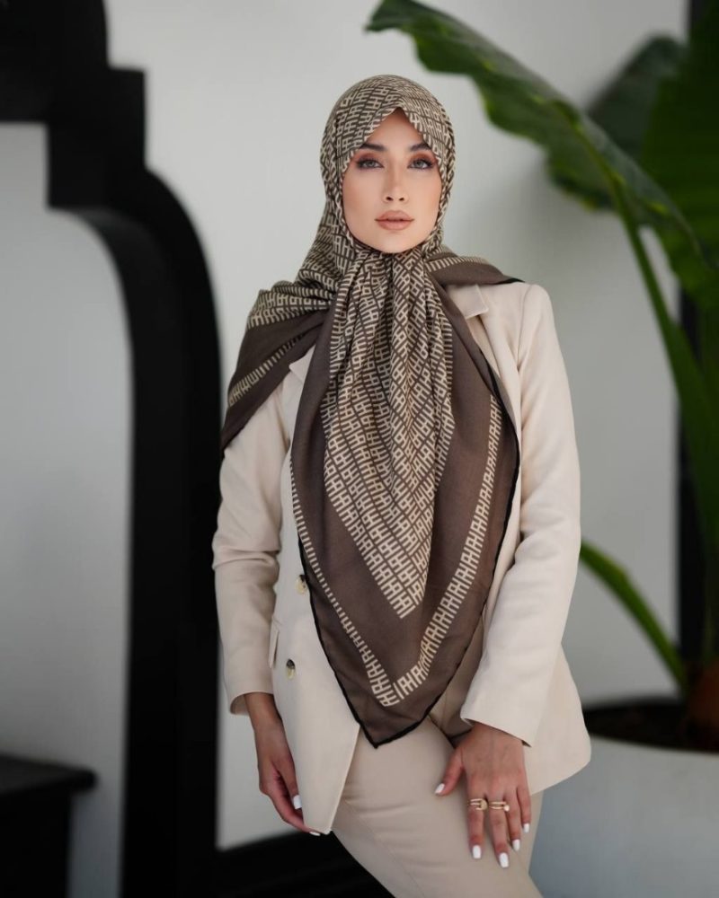 2904 روسری رنگی طرح دار کد 2904 - Image 1