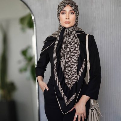 روسری رنگی طرح دار کد 2905