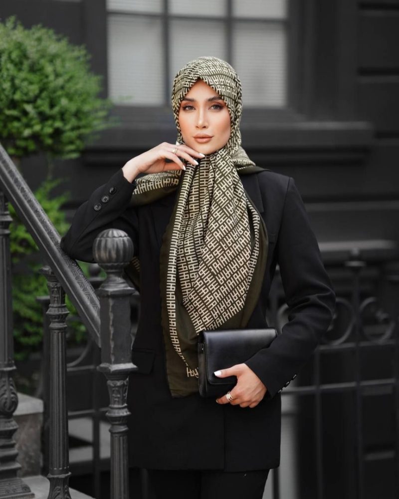 روسری رنگی طرح دار کد 2906 - Image 1