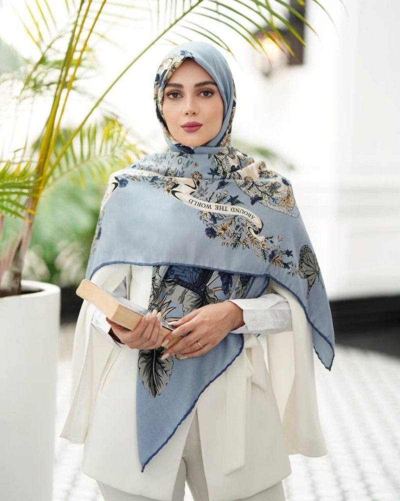 روسری رنگی طرح دار کد 2911 - Image 1