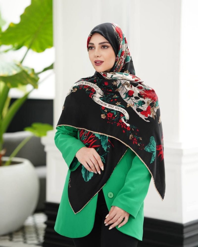 روسری رنگی طرح دار کد 2912 - Image 1