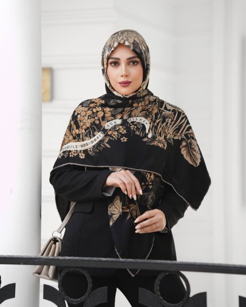 روسری رنگی طرح دار کد 2914 - Image 1