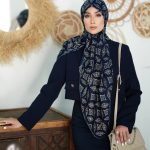 روسری رنگی طرح دار کد 2917