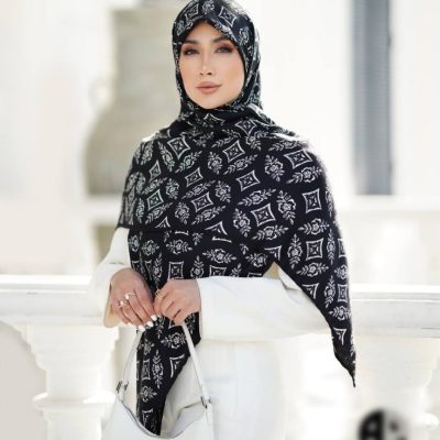 روسری رنگی طرح دار کد 2919