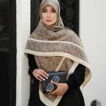 روسری رنگی طرح دار کد 2923
