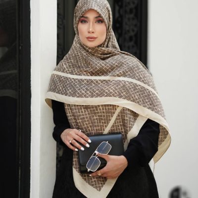 روسری رنگی طرح دار کد 2923