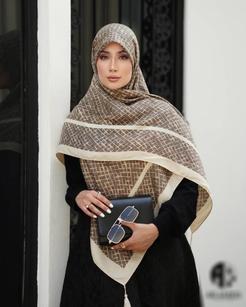 2922 روسری رنگی طرح دار کد 2923 - Image 1