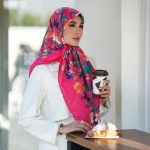 روسری رنگی طرح دار کد 2929