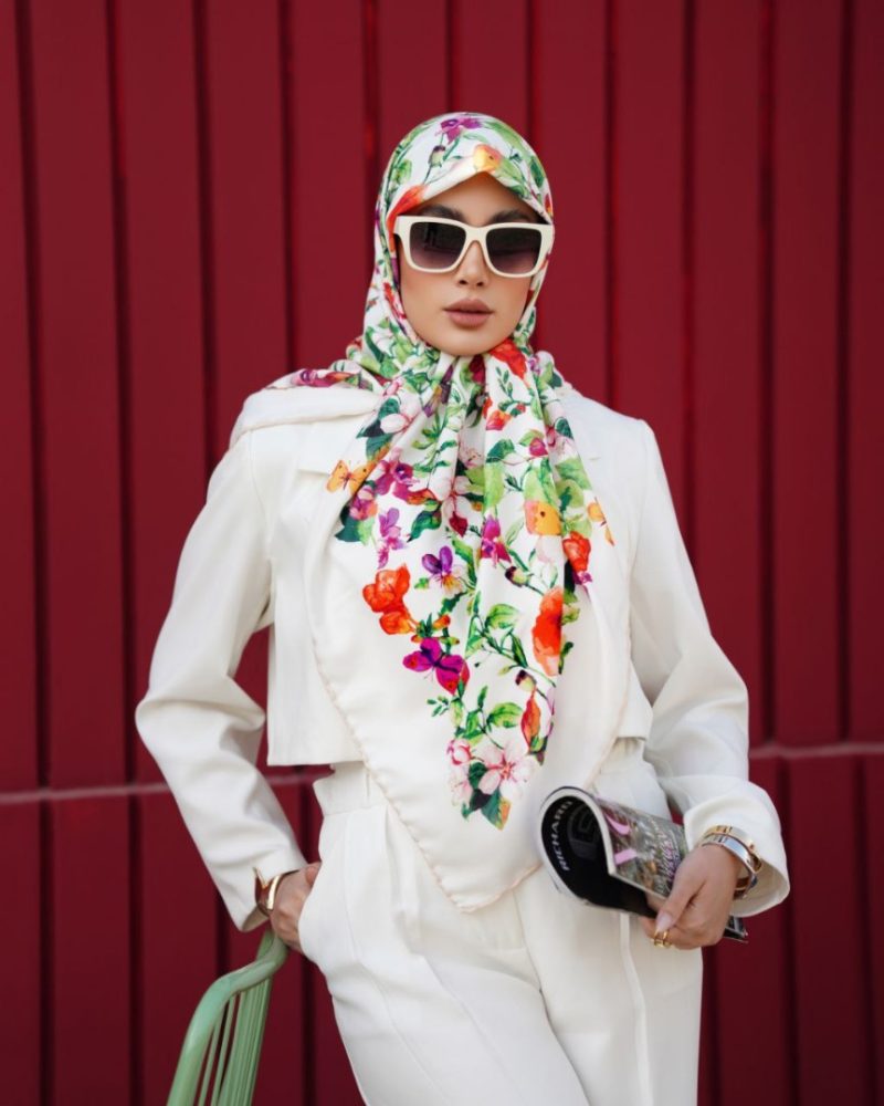 2934 روسری رنگی طرح دار کد 2934 - Image 1