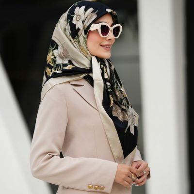 روسری رنگی طرح دار کد 2941