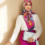 روسری رنگی طرح دار کد 2942