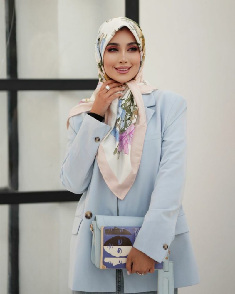 2944 روسری رنگی طرح دار کد 2944 - Image 1