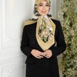 روسری رنگی طرح دار کد 2951