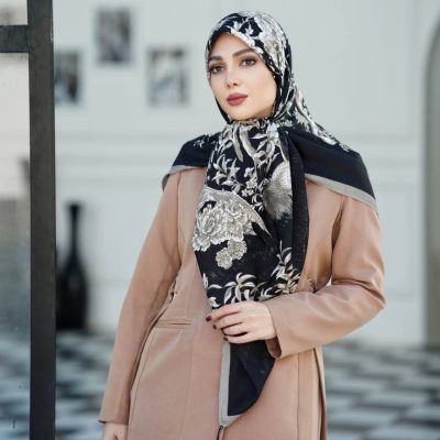روسری رنگی طرح دار کد 2966