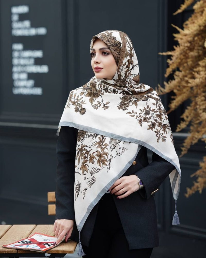 2967 روسری رنگی طرح دار کد 2967 - Image 1