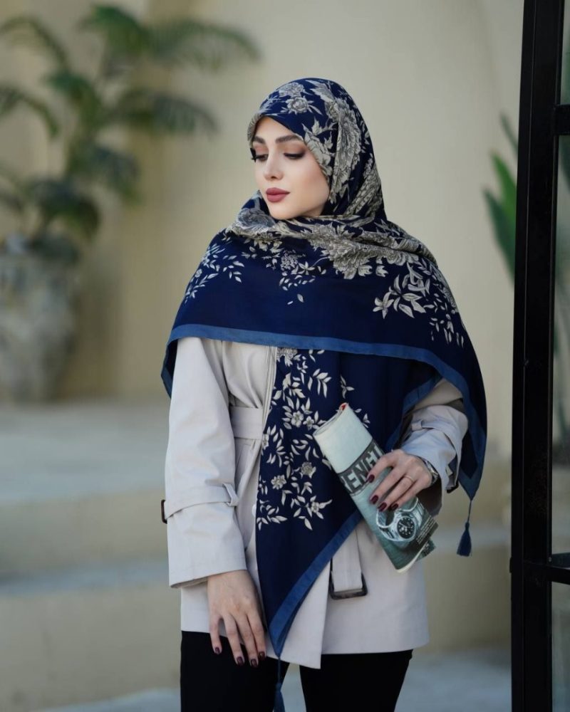 روسری رنگی طرح دار کد 2968 - Image 1