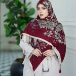 روسری رنگی طرح دار کد 2970
