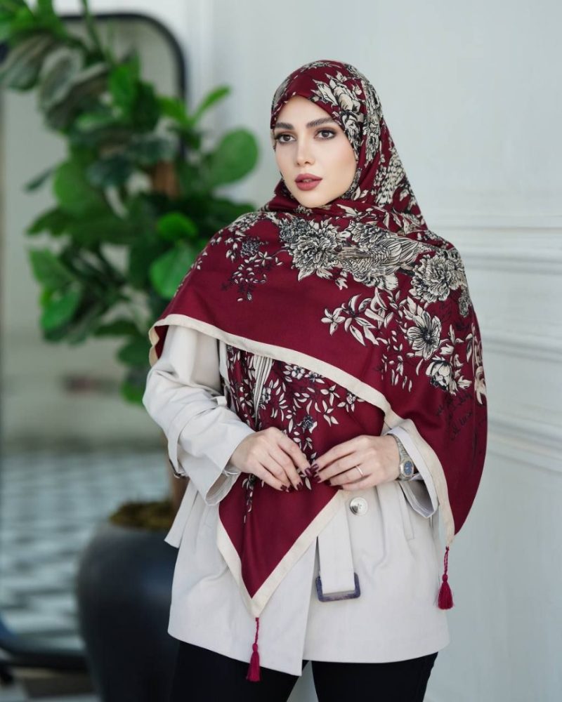 2970 روسری رنگی طرح دار کد 2970 - Image 1