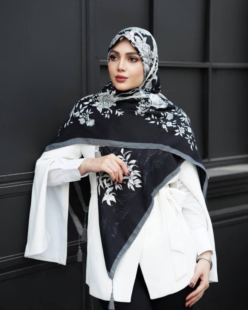 روسری رنگی طرح دار کد 2971 - Image 1