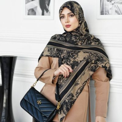 روسری رنگی طرح دار کد 2975