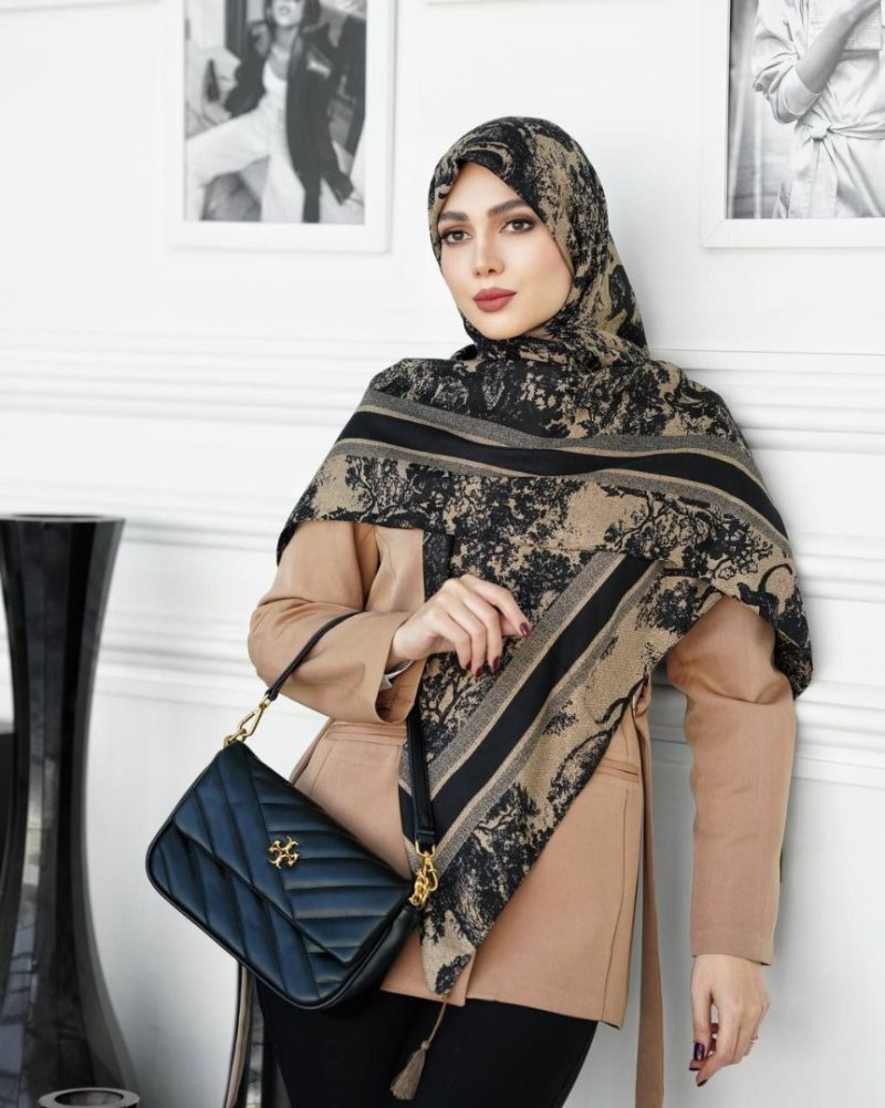 روسری رنگی طرح دار کد 2975 - Image 1