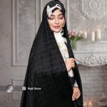 چادر مشکی طرح دار کره ای کد 3400
