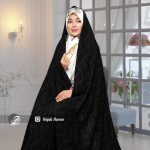 چادر مشکی طرح دار ویتنام کد 3409