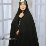 چادر مشکی طرح دار کره ای کد 3411