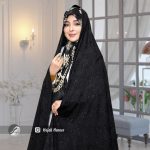 چادر مشکی طرح دار کره ای کد 3420