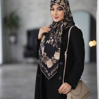 روسری رنگی طرح دار کد 2976