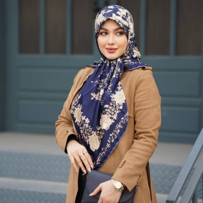 روسری رنگی طرح دار کد 2977