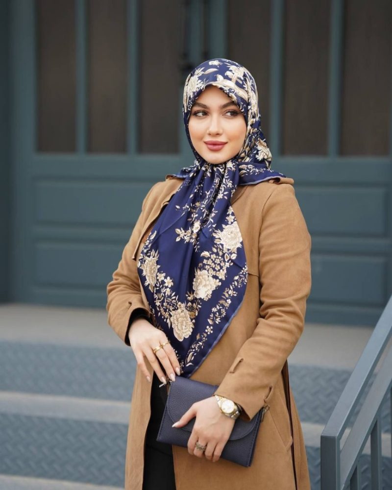 2977 روسری رنگی طرح دار کد 2977 - Image 1