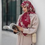 روسری رنگی طرح دار کد 2978