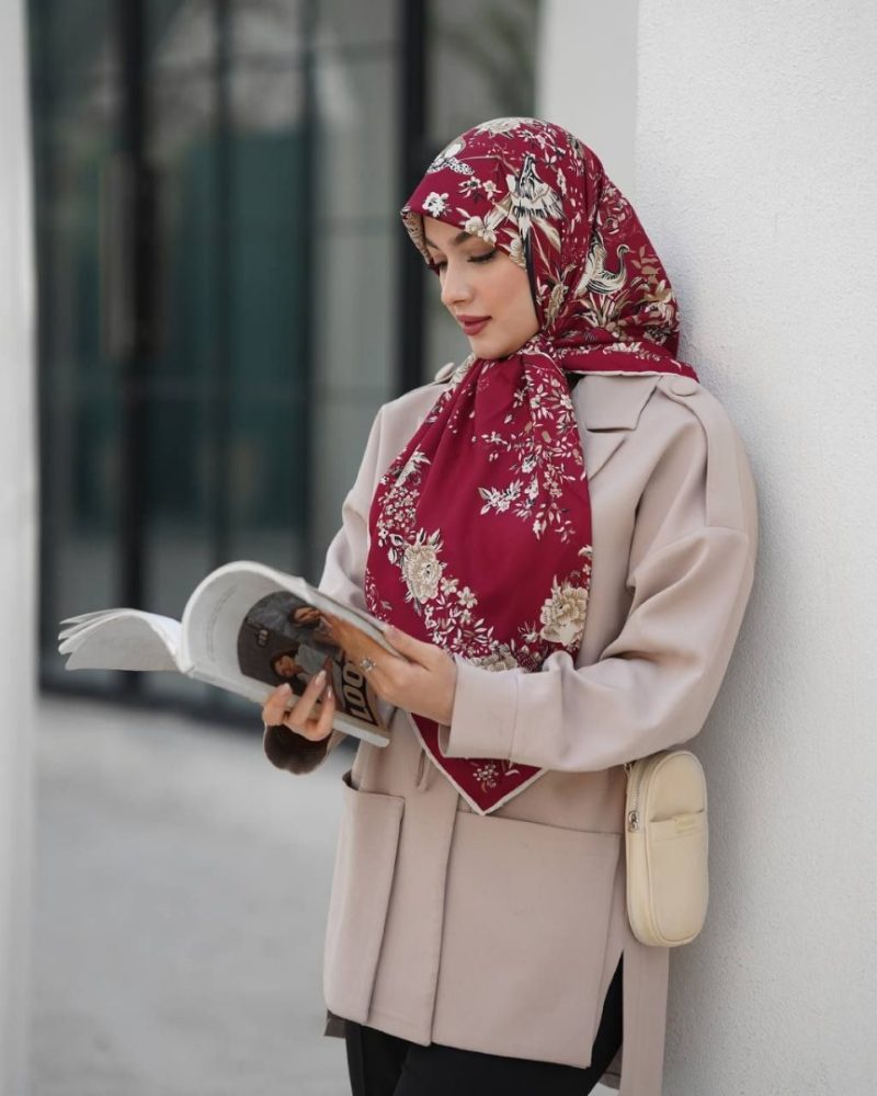 روسری رنگی طرح دار کد 2978 - Image 1