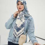 روسری رنگی طرح دار کد 2980