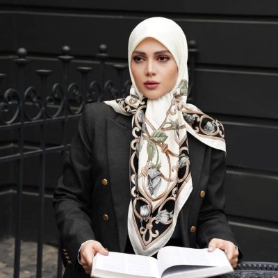 روسری رنگی طرح دار کد 2984