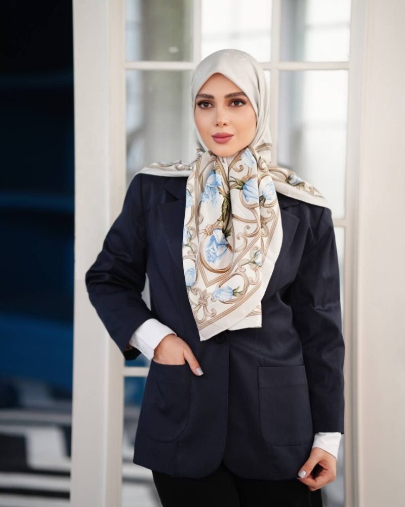 روسری رنگی طرح دار کد 2986 - Image 1