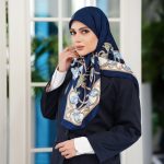 روسری رنگی طرح دار کد 2987