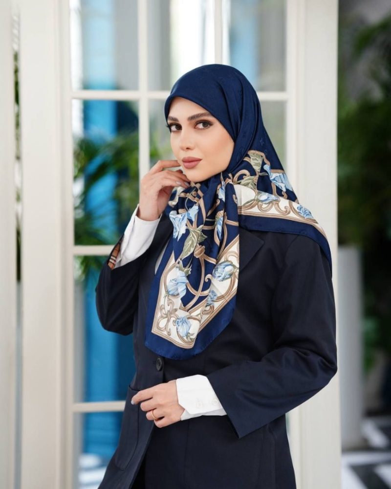 2987 روسری رنگی طرح دار کد 2987 - Image 1