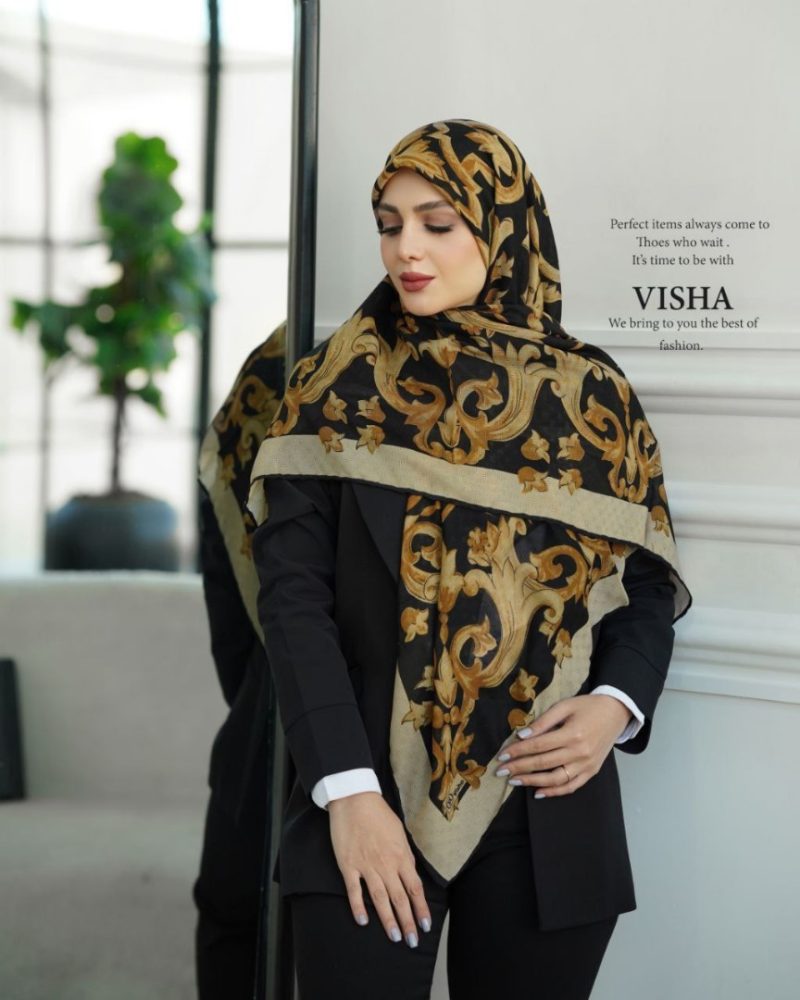 2988 روسری رنگی طرح دار کد 2988 - Image 1