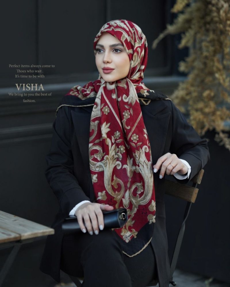 روسری رنگی طرح دار کد 2990 - Image 1