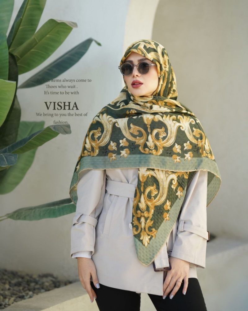 روسری رنگی طرح دار کد 2991 - Image 1