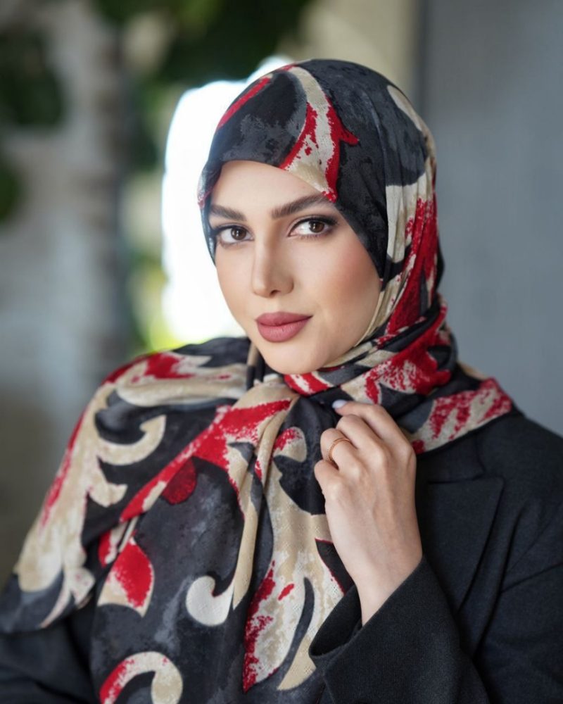 روسری رنگی طرح دار کد 2996 - Image 2