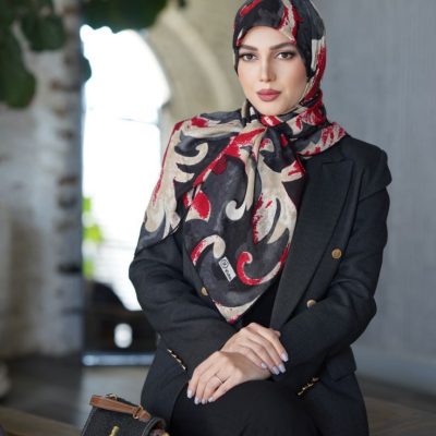 روسری رنگی طرح دار کد 2996