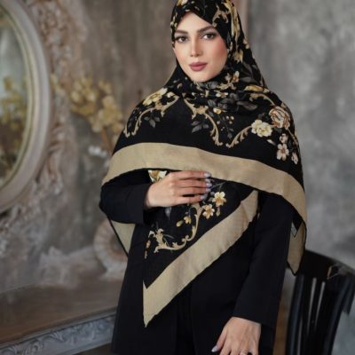 روسری رنگی طرح دار کد 6303
