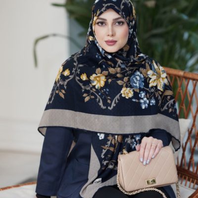 روسری رنگی طرح دار کد 6304