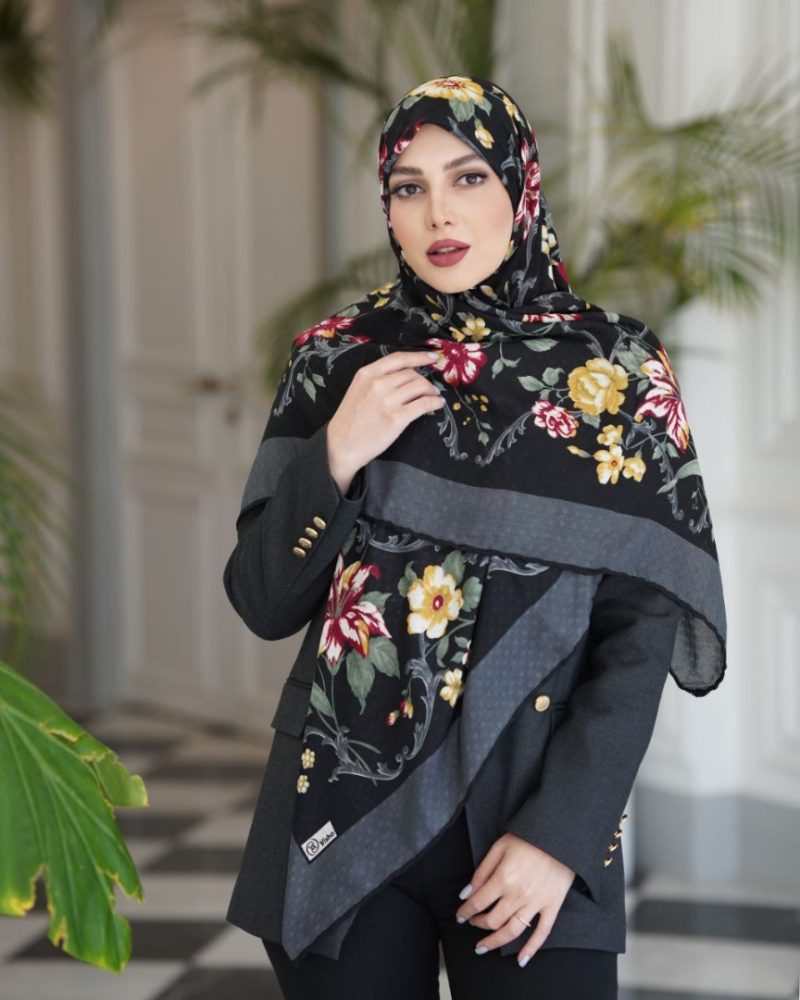 روسری رنگی طرح دار کد 6305 - Image 1