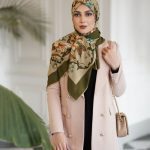 روسری رنگی طرح دار کد 6306