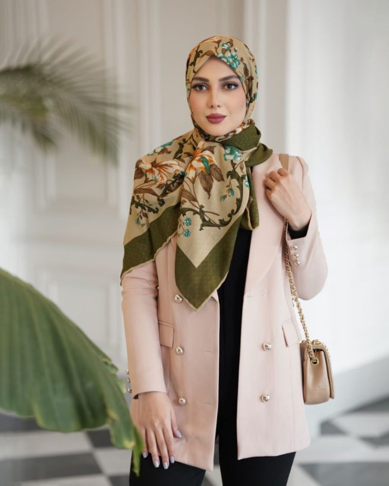 روسری رنگی طرح دار کد 6306 - Image 1