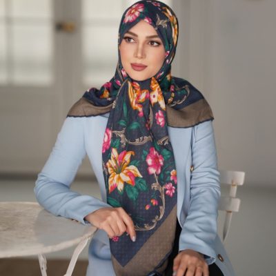روسری رنگی طرح دار کد 6307